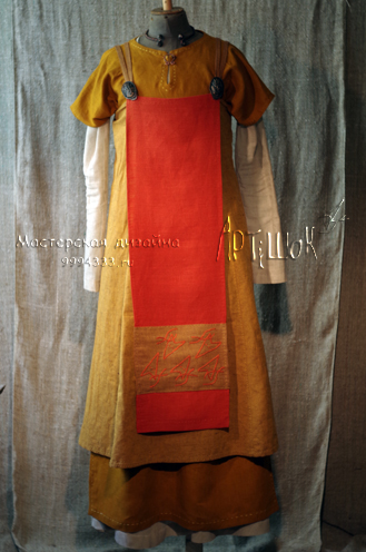 авторская реконструкция  женского исторического   костюма  эпохи викингов  своими руками
